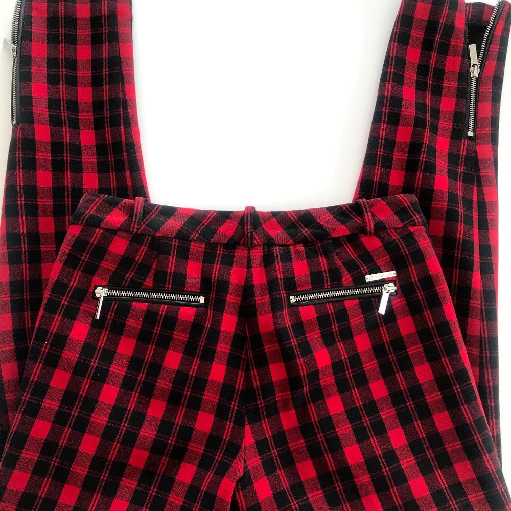 Red Plaid Michael Kors Pants